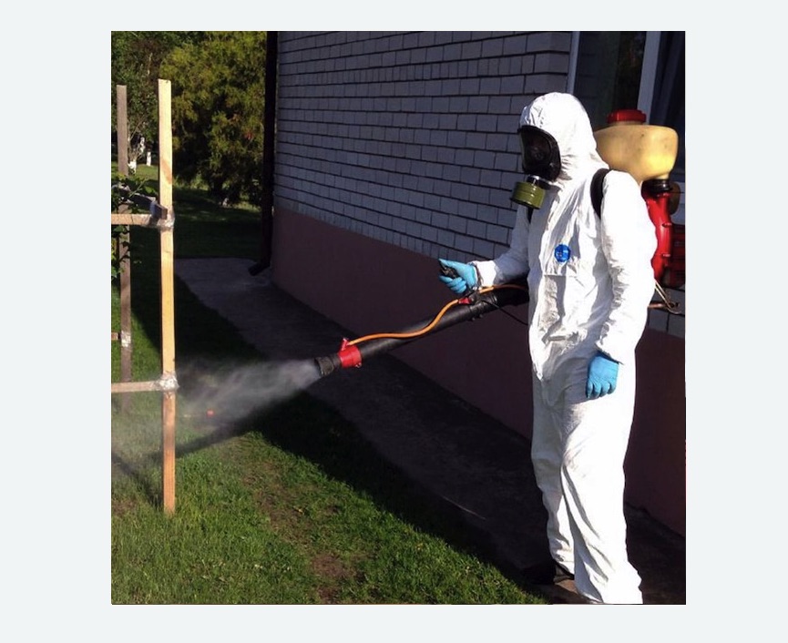 травля клещей на участке в Белореченске