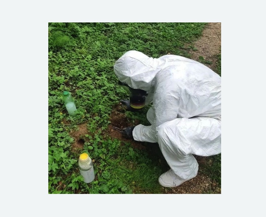 уничтожение кротов на участке в Белореченске